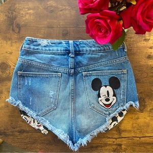 Disney Mickey Mouse Cheeky Jean Shorts (Size 2)🌹